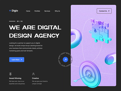 Digital Design Agency Website Design 3d adobeae afteraffects animation design designagency digitaldesignagency figma graphic design illustration motion graphics ui ux webdesign