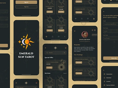 Tarot Card App Design app app design art astrology astronomy design designer icons illustration interaction mobile app tarot tarot card tarot reading typography ui ui design ui ux ux