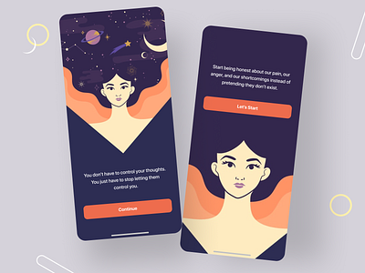 Mental Health App - Onboarding Screens