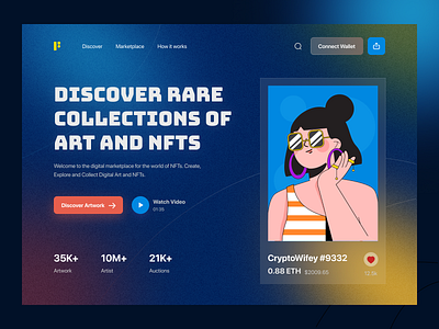 NFT Marketplace Web Design crypto cryptocurrency digital assets market marketplace meta metaverse nft nft collections nft web design inspirations nft web design trends nft website design nfts ui ui designer web web design web designer web ui website