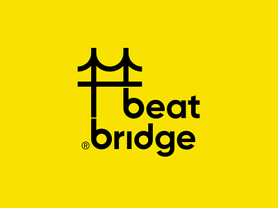 Beat Bridge Wordmark Design app app icon app logo aux cord b letter logo brand brand identity branding bridge logo design icon logo logo design logo designer music app music logo music note logo song speakers wordmark