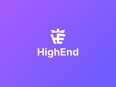 HighEnd Logo Design app logo design e letter fashion app gradient design h letter he monogram letter logo lettermark logo logo for sale logo ground luxury unused logo
