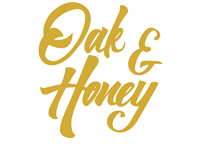 Oak And Honey Cursive Logo design graphic design logo