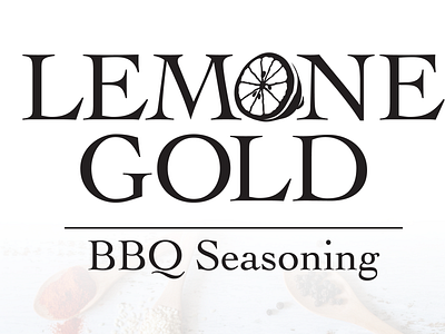 Lemone Gold BBQ Seasoning Label branding design graphic design logo