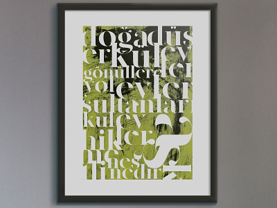 Typographic poster / Quote of Yunus Emre acrylic graphic design quote texture typography typography art typography poster yunusemre