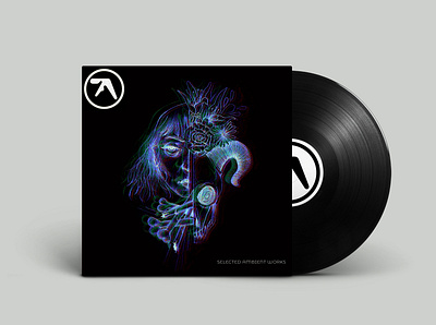 7\ Aphex Twin Vinyl Cover aphextwin cover art cover artwork cover design graphic design illustraion illustrator music musician vinyl vinyl cover