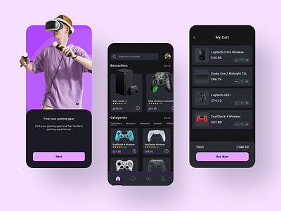 Gaming Gear E-commerce App🎮 app design ui ux