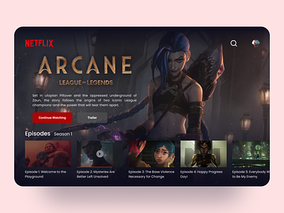 Netflix Redesign app design redesign ui ux web