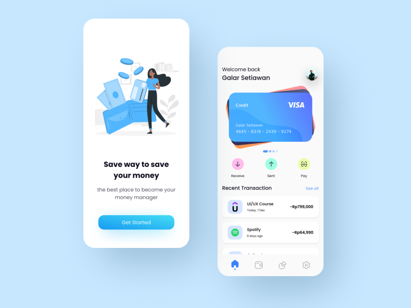 Digital Wallet App 💰 by Farhandy on Dribbble