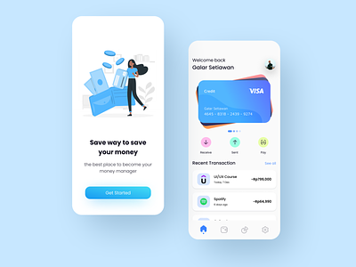 Digital Wallet App 💰 app design illustration redesign ui ux