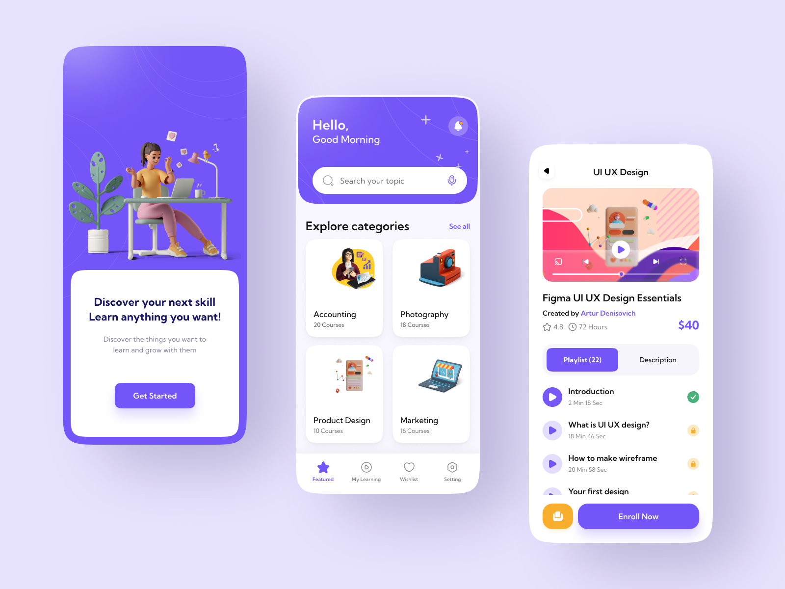 Online Course Mobile App By Rizqi Farhandy For Sans Brothers On Dribbble