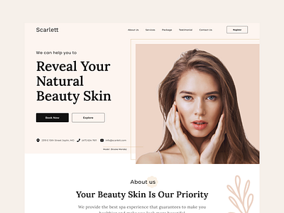 Scarlett - Spa Landing Page by Farhandy on Dribbble