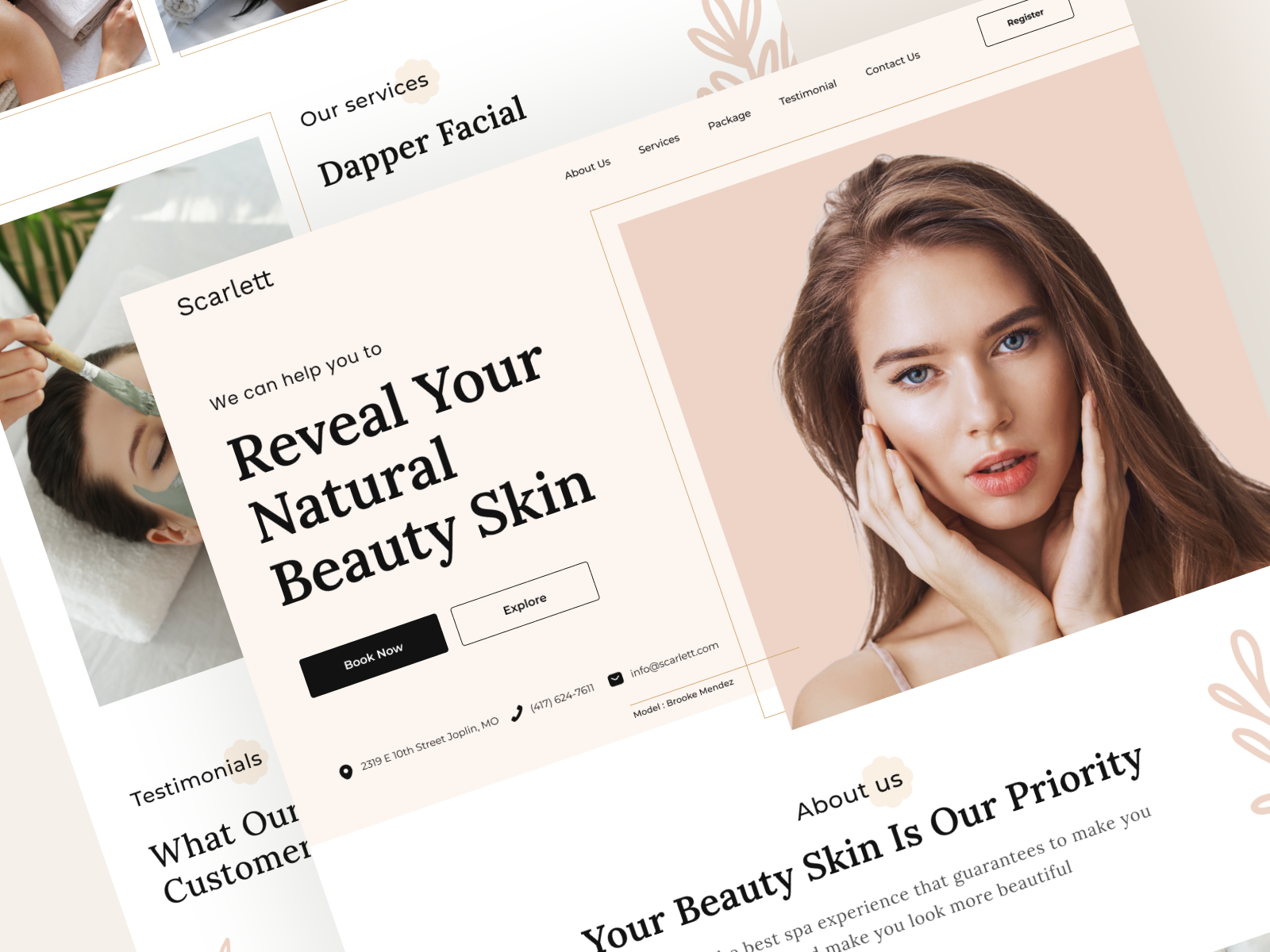 Scarlett - Spa Landing Page by Farhandy on Dribbble