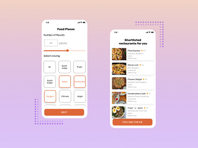 Crave - Food App Concept food foodapp restaurant app ui uidesign user interface user interface design ux uxdesign uxui