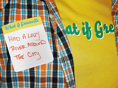 What if Greenville Idea Badge and Shirt greenville shirt typography