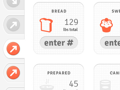 Weight Entry arrow bread cupcake form icon input list web