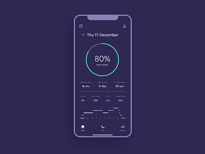 Sleep Tracker app design ui