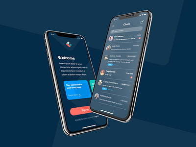Messenger App app design minimal ui ux