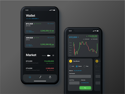 Cryptocurrency Mobile UI Concept