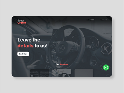 StreetCrown (Auto Detailing Workshop) Website Redesign