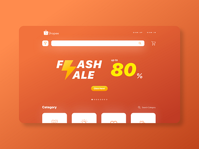 Shopee Minimalist Website Concept