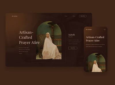 Muslim Prayer Attire eCommerce Web Design branding design mobile app ui ux web design webflow webflow developer webflow site website design