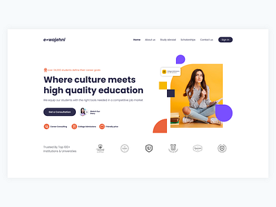 e-wajehni - Educational Consultant Landing Page