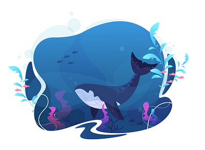 Underwater world ai digitalart illustration illustrator vector