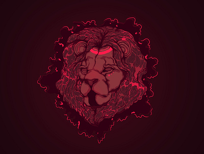 Lion king art design digitalart illustration lion lion king painttoolsai wallpaper