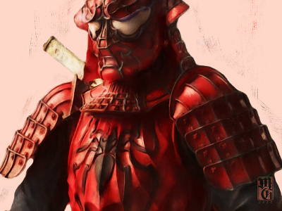 Spider Man Samurai disney illustration marvel portrait