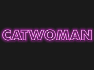 catwoman illustrator neon photoshop type typography