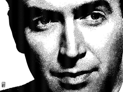 Jimmy Stewart adobe engraving gravure illustration illustrator photoshop portrait