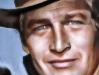 Butch Cassidy hollywood icon movies moviestar paul newman portrait
