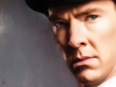 Sherlock bbc one illustration illustrator intaglio john watson painter photoshop portrait sherlock holmes