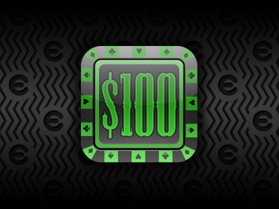 poker icon $100 chip font fun icons poker type