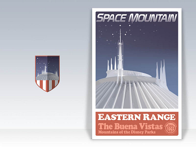 eastern range, v.1 disney magic kingdom poster space mountain wit