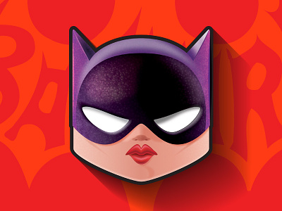 Batgirl 60s batman camp icon vector yvonne craig