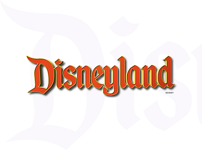 disneyland disney logo theme park treatment type