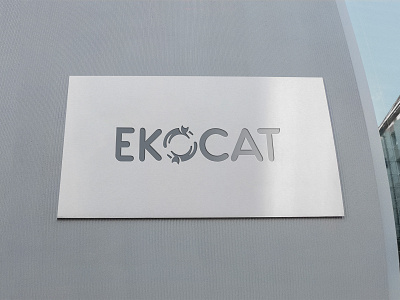 Ekocat Logo branding design ecological icon identity illustraion logo mark symbol type typography