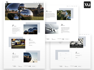Mirror Decor Website design mirror ui ux web web design website