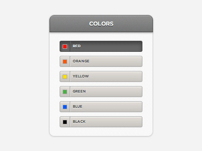 Color Selector button css ui ux website