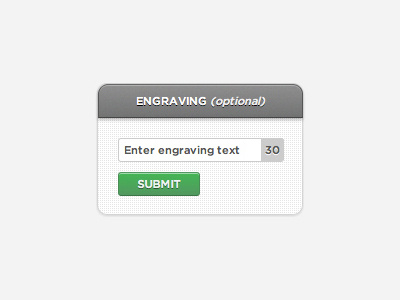 Engraving Panel button css form input ui ux website