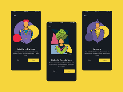 Onboarding Screens art design illustration illustration art product design ui uiux user experience user experience design user interface