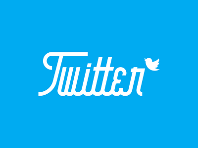 Twitter Unofficial Logo branding design illustration illustrator lettering logo media social minimal rebranding twitter typeface vintage vintage design vintage logo