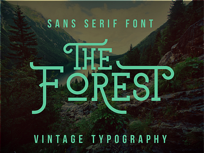 The Forest branding design illustration illustrator lettering logo minimal typeface typography vector