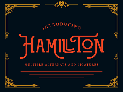 Hamillton font design font font awesome font design fonts illustration lettering type typeface typo typogaphy typography vintage vintage badge vintage design