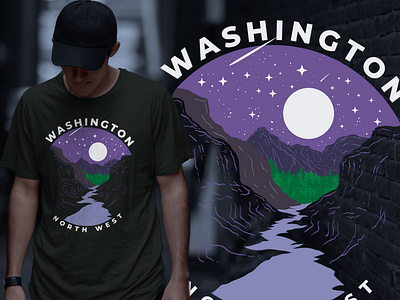 Canyon and Moon T-shirt