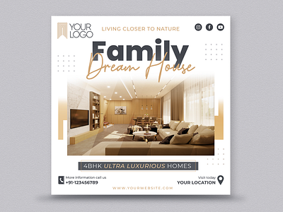 Real estate social media post design flyer graphic design real estate social media post