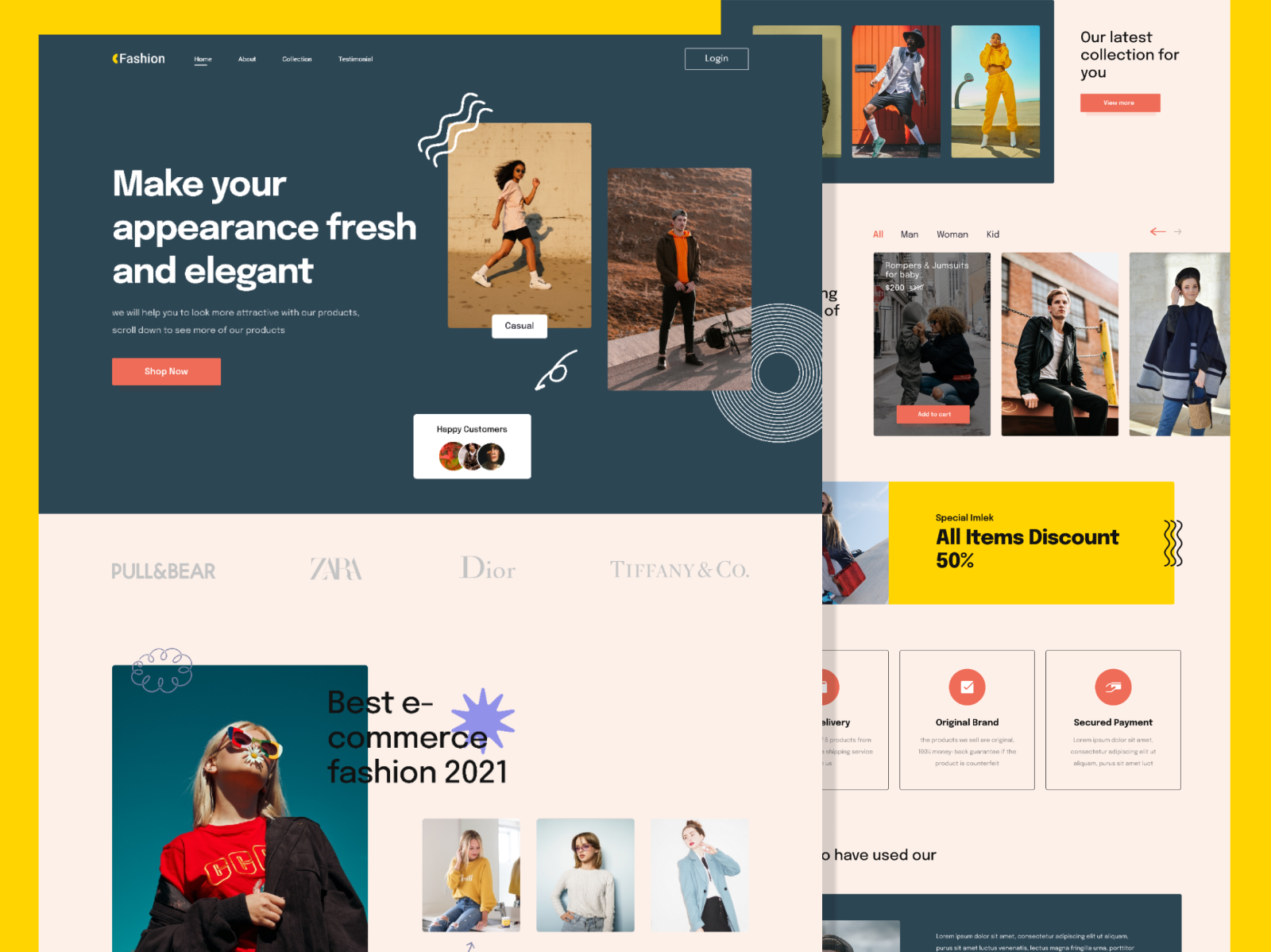 Fashion Landing Page by Rizky Fathurr on Dribbble