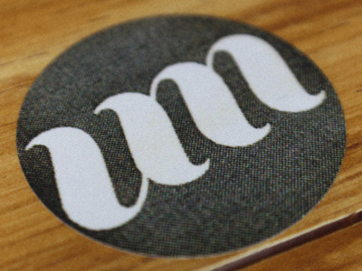 Sticker from um logo design